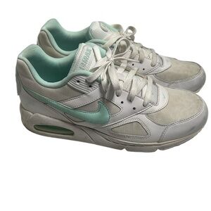 Nike Air Max white sneakers  White mint Sneakers leopard mesh front size 11